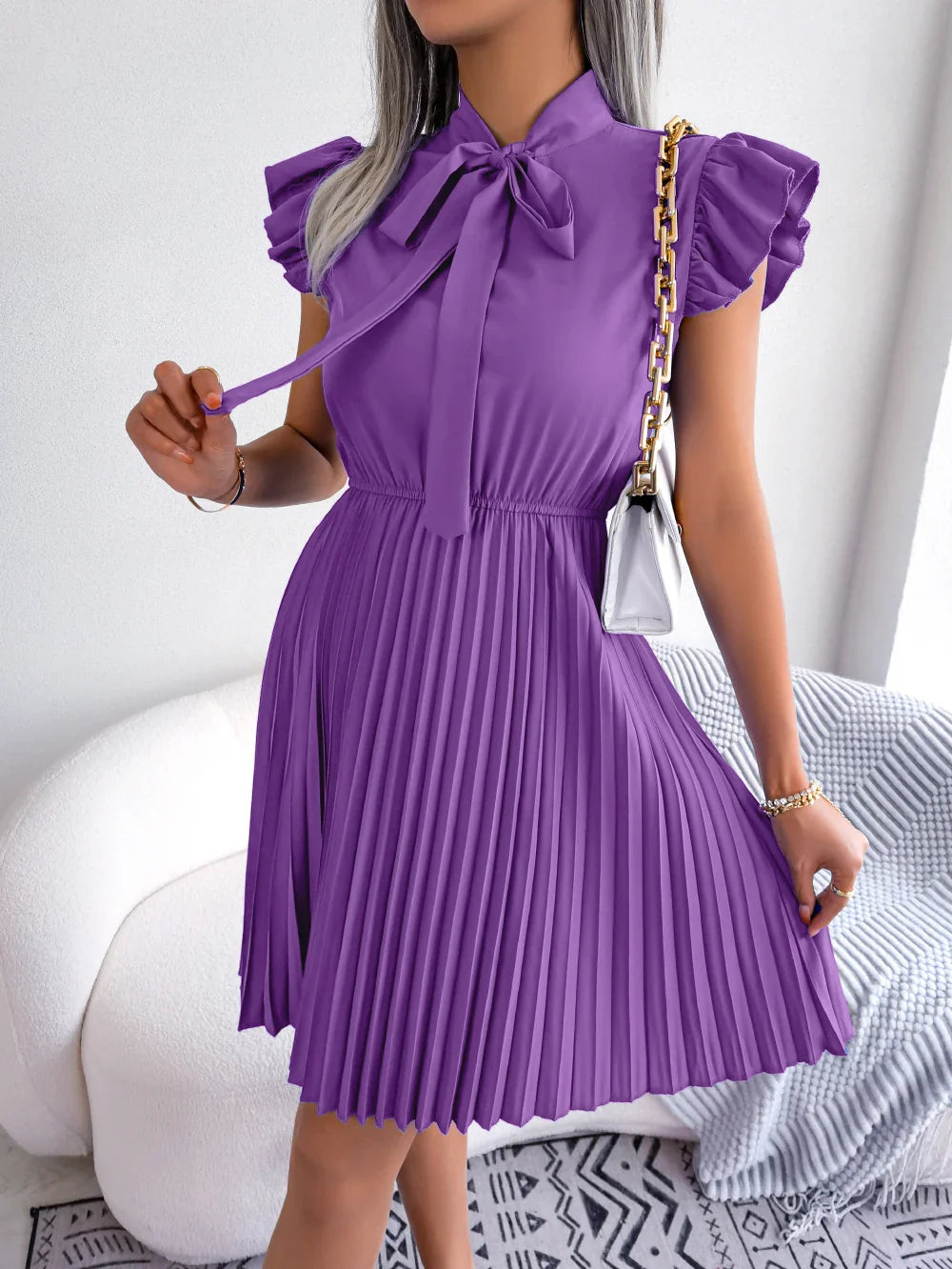 Vestido Elegante Plissado